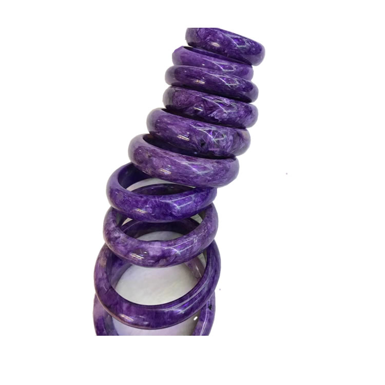 गोल आकार चारोइट बांगले घाऊक रिअल रशियन चॅरोइट बांगले नैसर्गिक रिअल रशियन चारोइट बांगले 34