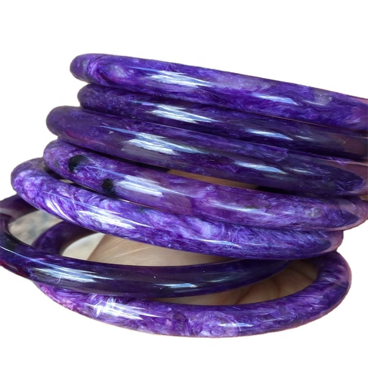 Naturalna Bransoletka w Charoite Różna jakość i rozmiar Wykonaj Hurtownie Oszałamiająca naturalna ciemna fioletowa branga 37