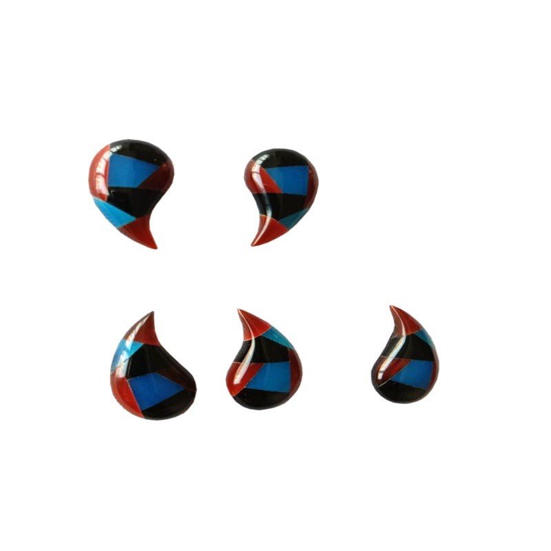 Heildverslun náttúrulega mósaík eyrnalokkar falla móta tísku stíl semiprecious gemstone cabochon 36