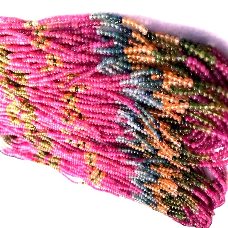 Natuurlike multicolor waatlemoen pienk toermalien ronde krale 6mm kleurvolle ware ware toermaline edelsteen 16 Strand 31