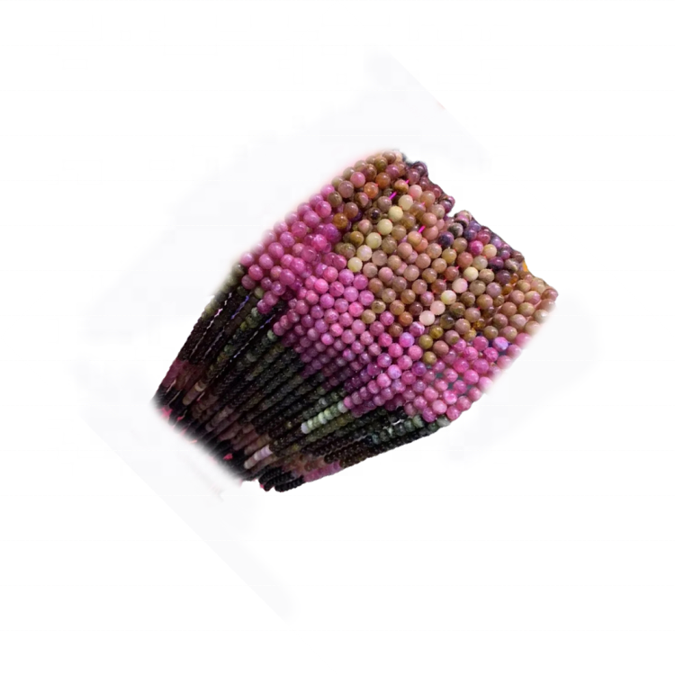 Genuino natural suelto redondo suave colorido tourmalina piedra curación piedras preciosas 11