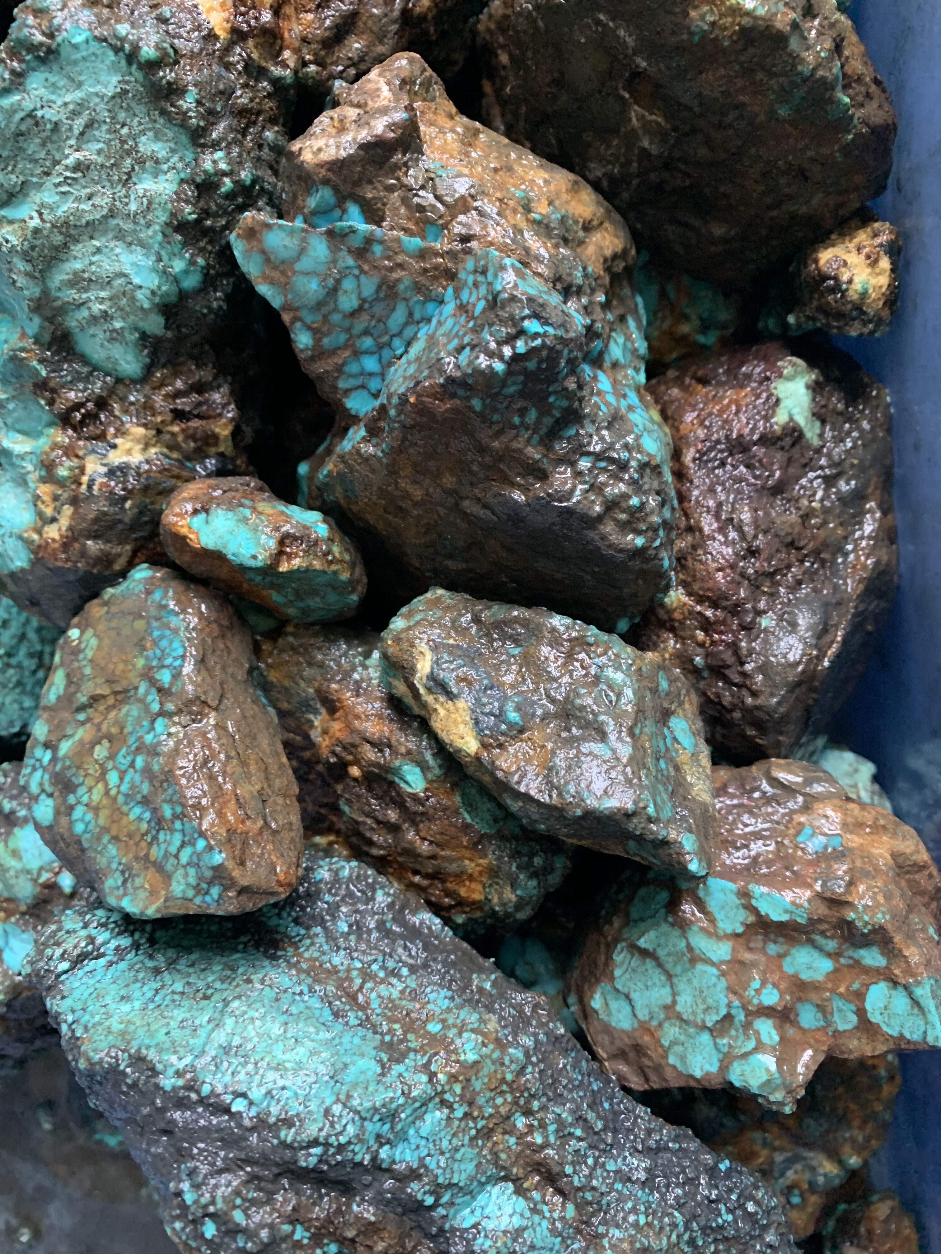 Hubei Yungai klīstiņš tirkīza raktuves raupja dabas debesis Blue tirkīza dārgakmens raupja 10