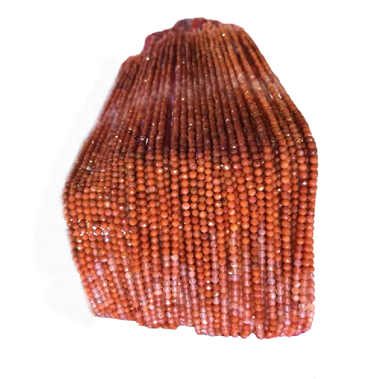 പ്രകൃതി സൺസ്റ്റോൺ റ round ണ്ട് മുത്തുകൾ ഓറഞ്ച് ഗോൾഡ് ജെംസ്റ്റോൺ മൊത്തവ്യാപാരം ഉണ്ടാക്കുന്നു 35