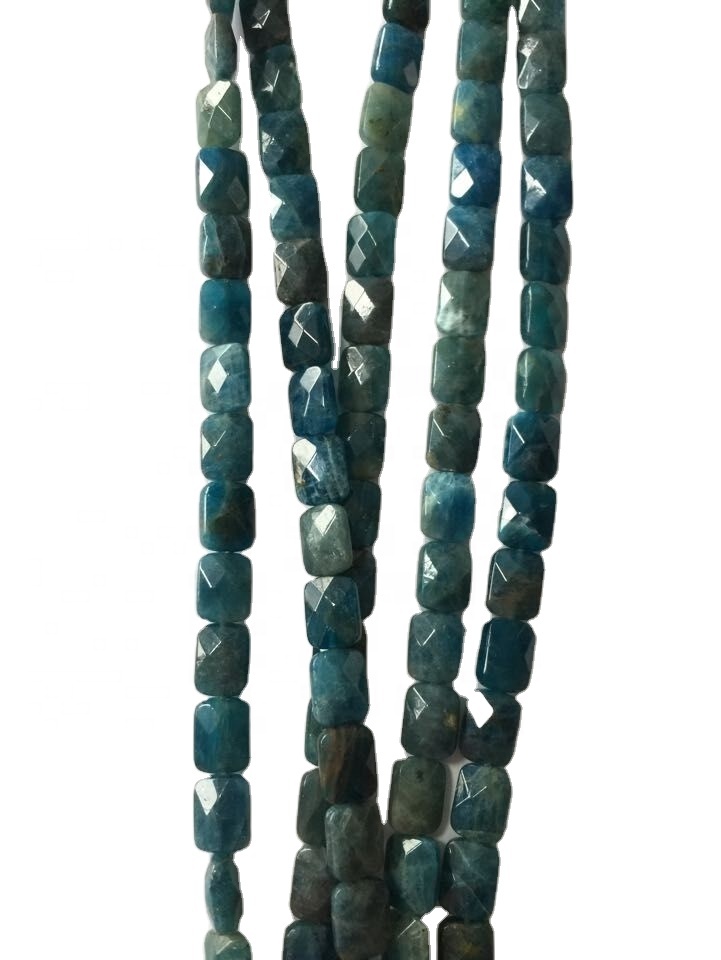 Genuino natural pavo real apatita azul perlas sueltas piedras preciosas 9