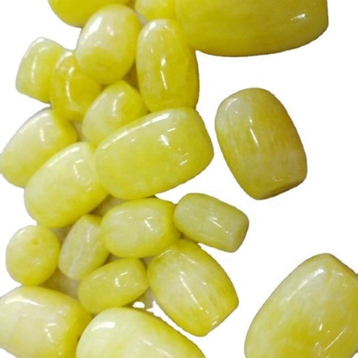 Smithsonite сары түстөгү барабан мончок дүң 36