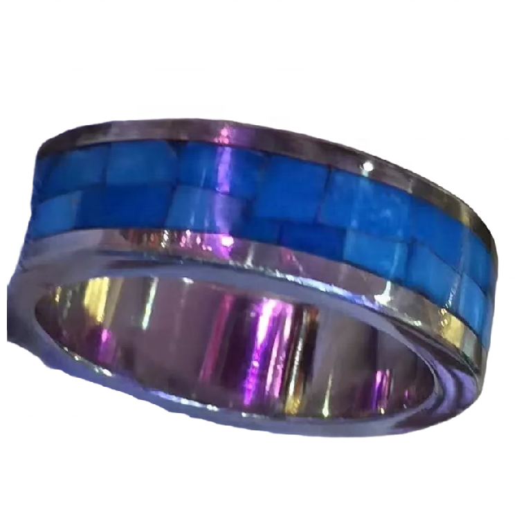 Komprimirana tirkizna mozaička umetnuta ručno oslikana narukvica 38