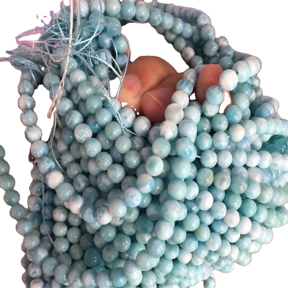 പുതിയ ഉൽപ്പന്നം കുറഞ്ഞ വില നാച്ചുറൽ ലാരിമർ റ round ണ്ട് കല്ല് മുത്തുകൾ 37