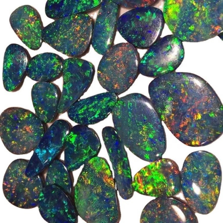 Náttúruleg Eþíópíu Opal Cabochon litrík og stór stærð opal 41
