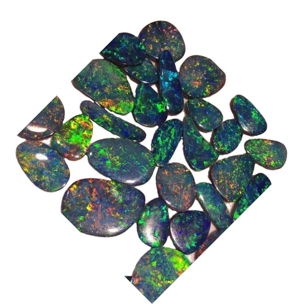 Náttúruleg Eþíópíu Opal Cabochon litrík og stór stærð opal 45