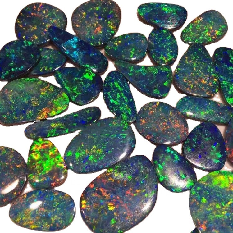 Náttúruleg Eþíópíu Opal Cabochon litrík og stór stærð opal 43