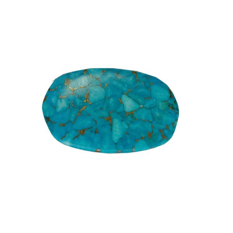 Moda Kolye Mozaik Mavi Turkuaz Pürüzsüz Mavi Mozaik Turkuaz Cabochons 15