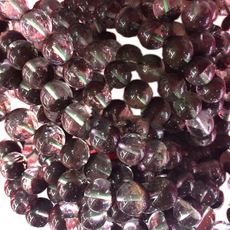 Dath Dearg Nádúrtha Phantom Grianchloch Crystal Beads Beads Beads 36