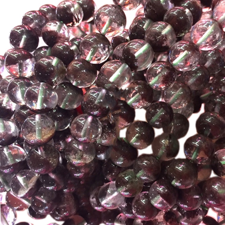 Dath Dearg Nádúrtha Phantom Grianchloch Crystal Beads Beads Beads 38