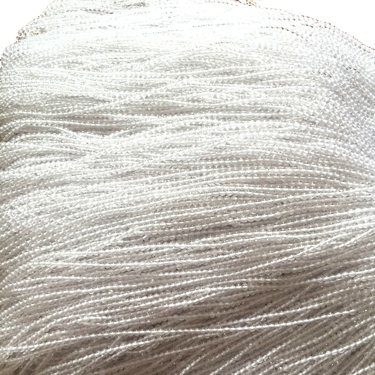 സ്വാഭാവിക വൈറ്റ് ക്ലിയർ ക്രിസ്റ്റൽ ക്വാർട്സ് ബീഡ് രത്നങ്ങളുടെ അയഞ്ഞ കൊന്തകൾ മൊത്തത്തിലുള്ള സിസ്റ്റൽ ക്വാർട്സ് സ്ട്രോണ്ടുകൾ 15