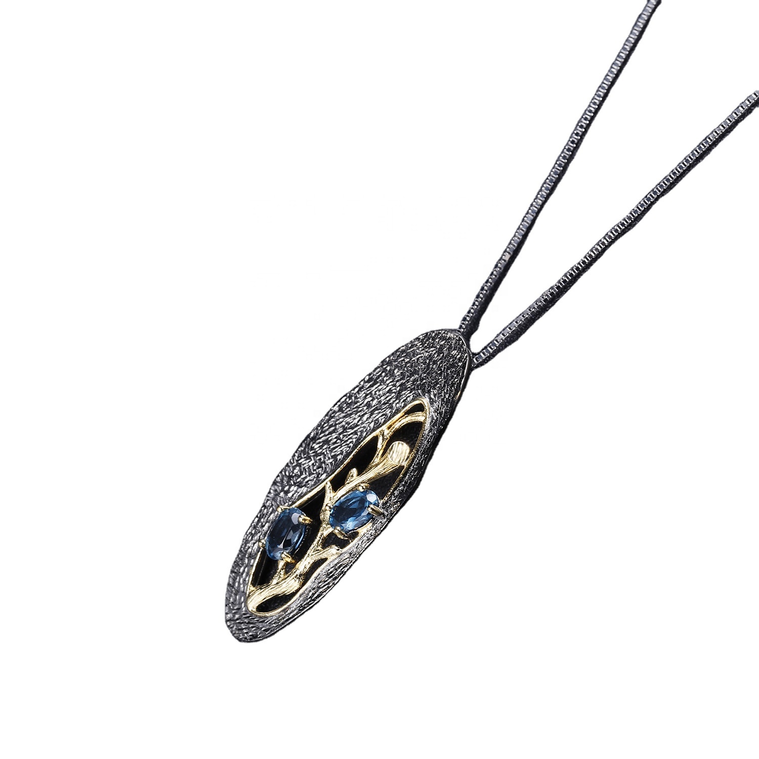 নীল নীলকান্তমণি নেকলেস / 14k সলিড সোনার নীলকান্তমণি নেকলেস / মায়ের জন্য উপহার 15