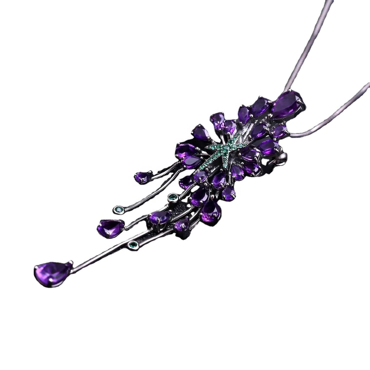 Модни златни ланац Огрлица накит Даитни ситни шарм Женски постројење у облику цхокер огрлица привеска 13