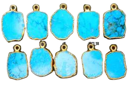 স্বর্ণ বা রূপালী ফিরোজা রত্ন গহনা দুল 38