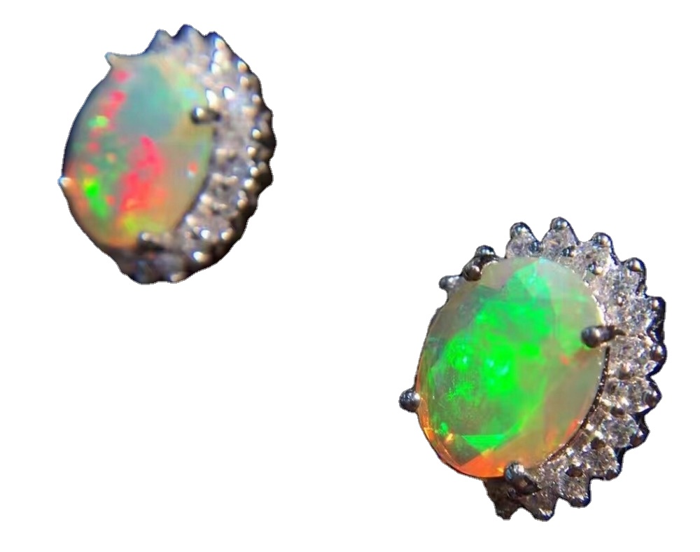 Qo'lda ishlangan qimmatbaho toshlar 14k oltin olmos opal stal sirlari 37