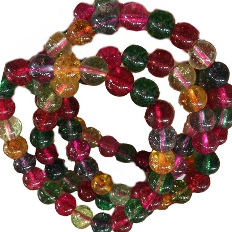 Mwenje wepanyama ane mavara emhando yepamusoro giredhi Smililiet Round beads bracelets zvishongo 13