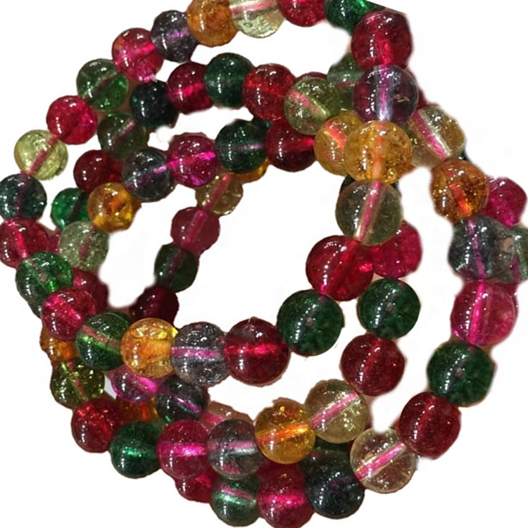 Mwenje wepanyama ane mavara emhando yepamusoro giredhi Smililiet Round beads bracelets zvishongo 15