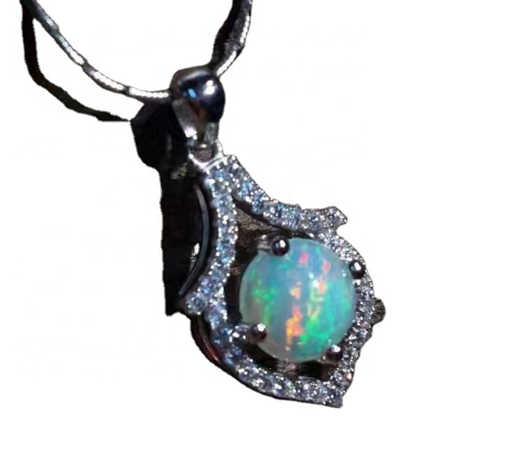 প্রাকৃতিক ওপল দুল সোনার গয়না 24