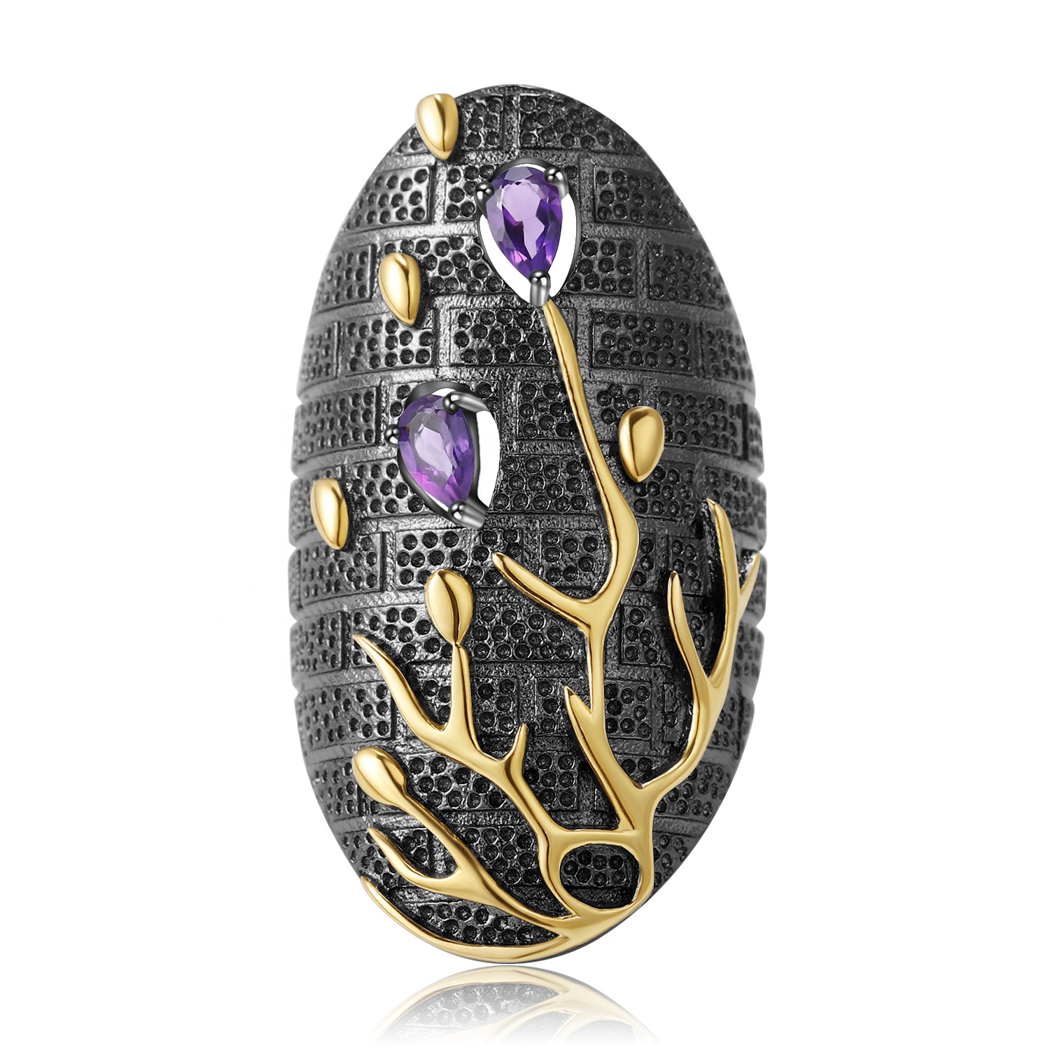 Anelli ametista dorati. 38