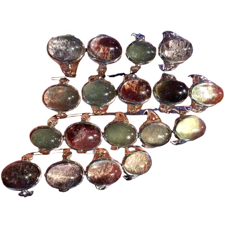 925 ಸ್ಟರ್ಲಿಂಗ್ ಸಿಲ್ವರ್ ಘೋಸ್ಟ್ ಕ್ವಾರ್ಟ್ಜ್ ರಿಂಗ್ಸ್ ಆಭರಣ ದ್ರವ್ಯರಾಶಿಯ ಪ್ರಮಾಣ ಸಗಟು ಮಾಡಿ 36