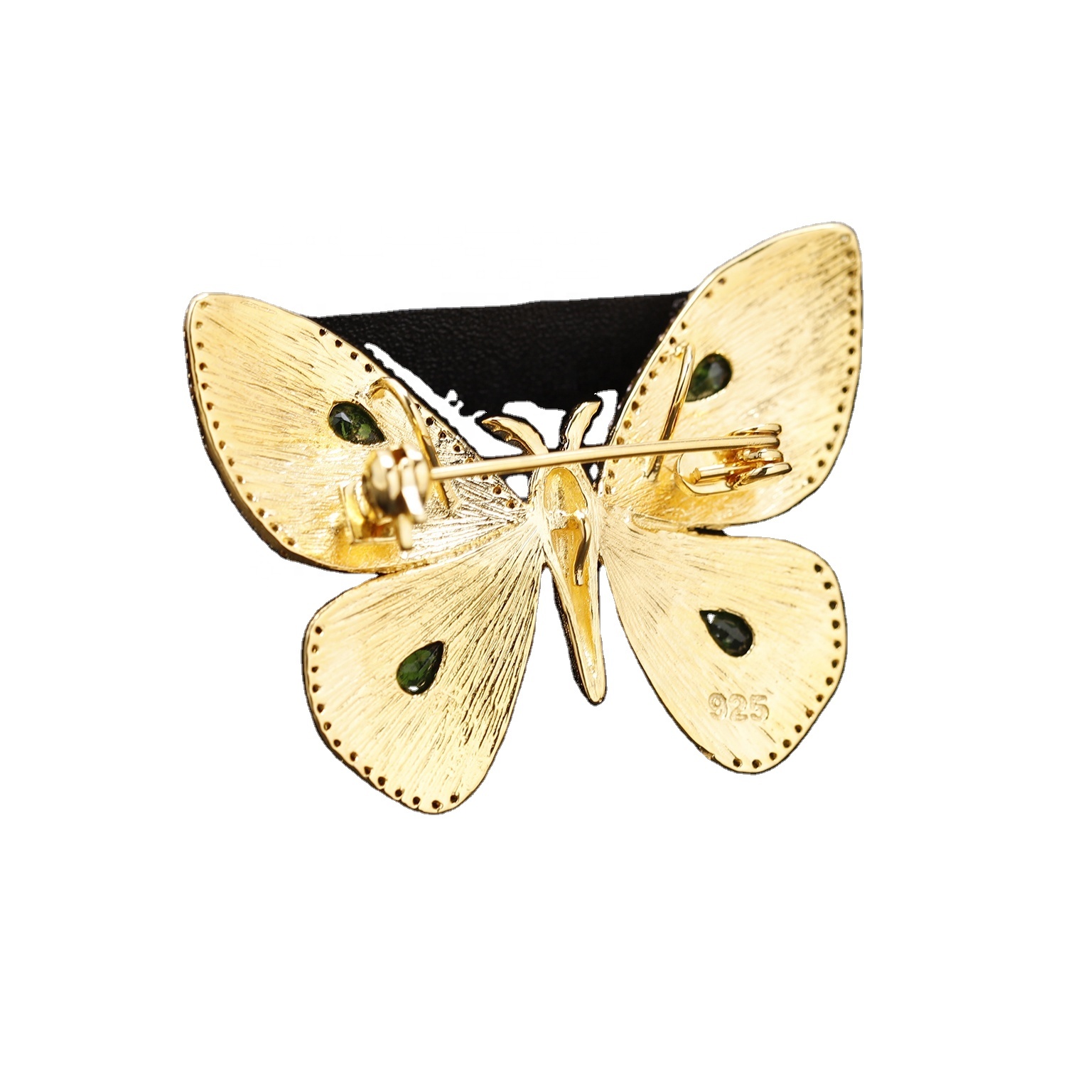 Flash butxonali shakli oltin qoplangan zumrad pendant 36