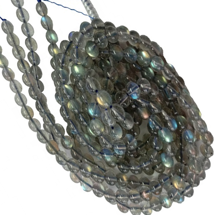 Piedra preciosa labradorita redonda de 8-14 mm para joyería que hace cuentas pulsera collar de piedras preciosas sueltas 38