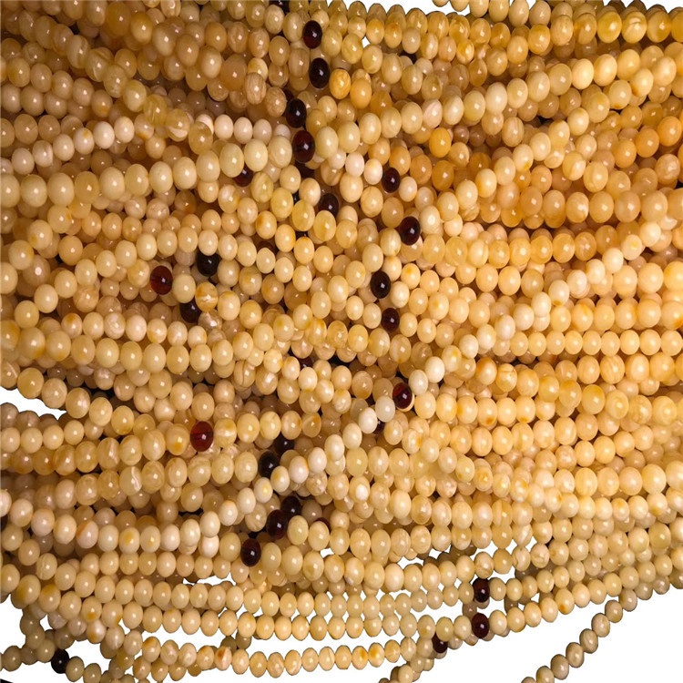 Kulîlkên amberê xwezayî bezên loose yên genuine ji bo çêkirina stûyê 13