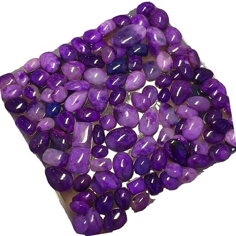 Sugilite Cabochon Oval loyo Bentuk Gemstone Oval kanggo Perhiasan Nggawe Gempa Sugilite Rusia 38