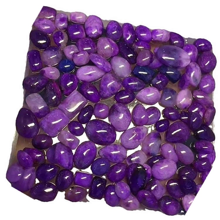 Sugilite Cabochon Oval loyo Bentuk Gemstone Oval kanggo Perhiasan Nggawe Gempa Sugilite Rusia 36