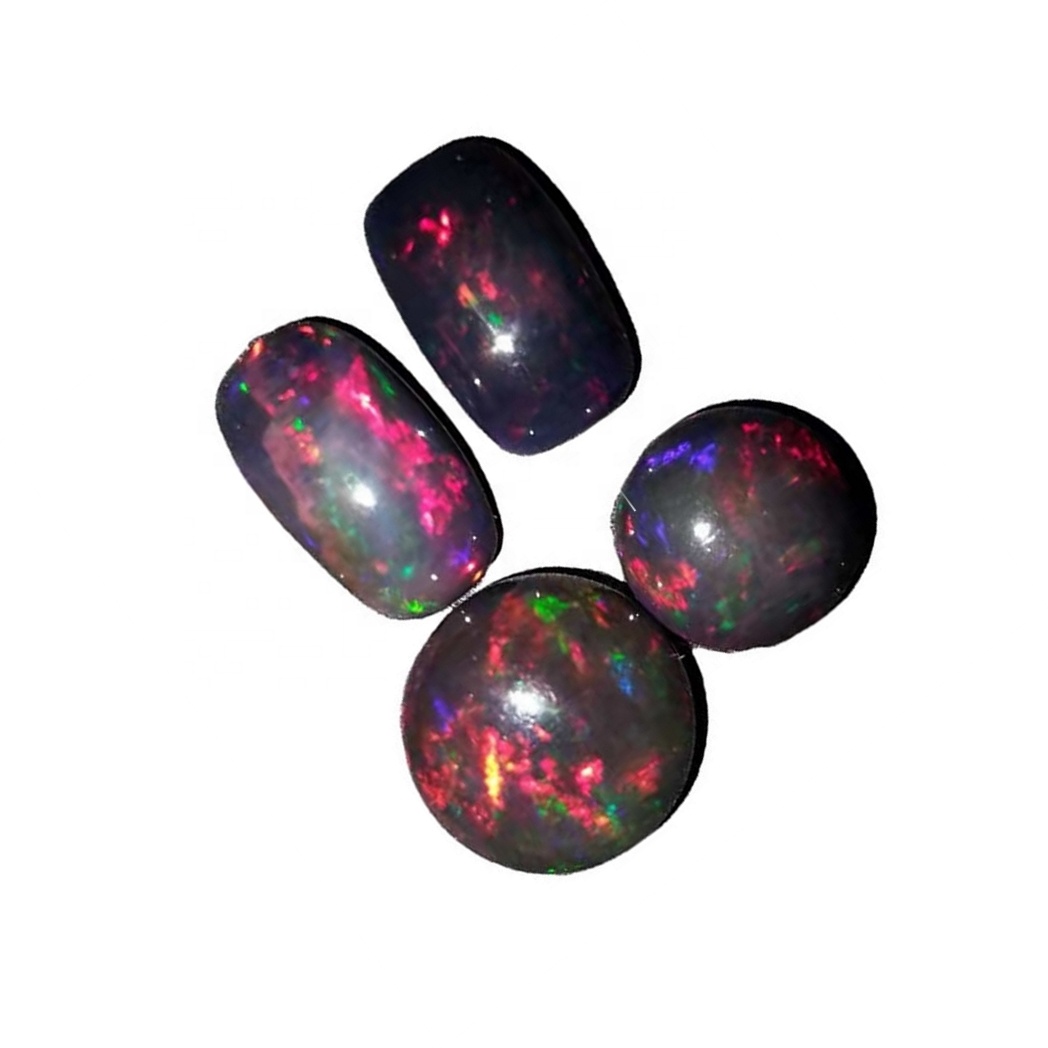 قدرتی اوول جواہرات پتھر سفید اوپن بلک 42