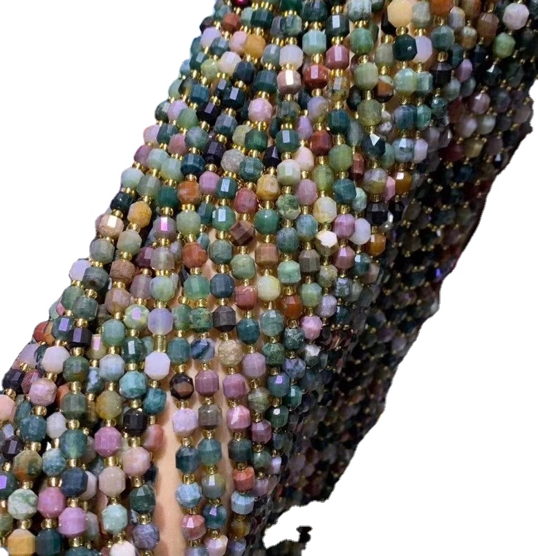 Muince Bead Carnelian Carnelian agus Dóiteáin 43