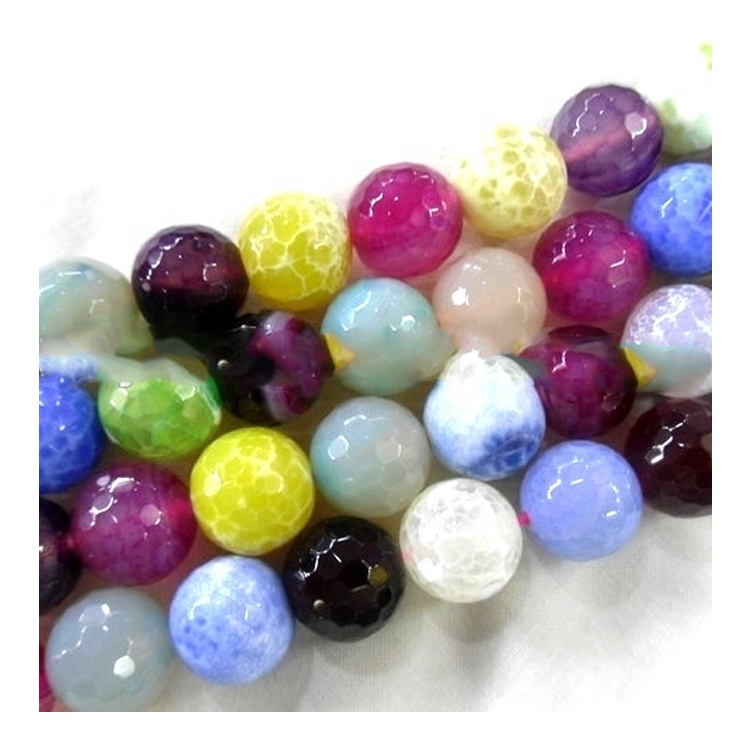 Жалтырак кызгылт көк түстөгү тегерек жана баскычты форма боюнча агат мончокторун 39