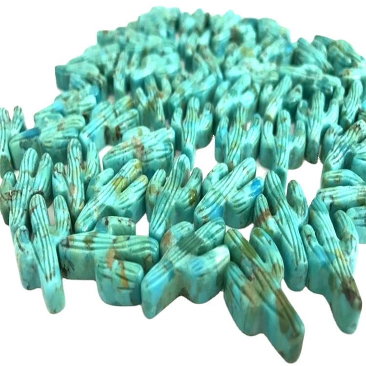 Handgemaakte turquoise gesneden stenen hangers gesneden knoop turquoise middelpunt 13