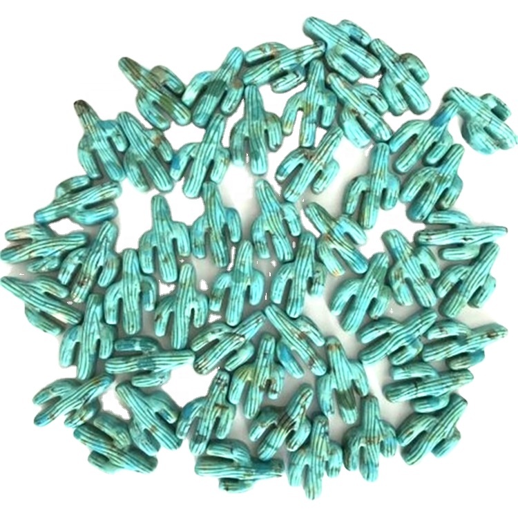 Handgemaakte turquoise gesneden stenen hangers gesneden knoop turquoise middelpunt 15