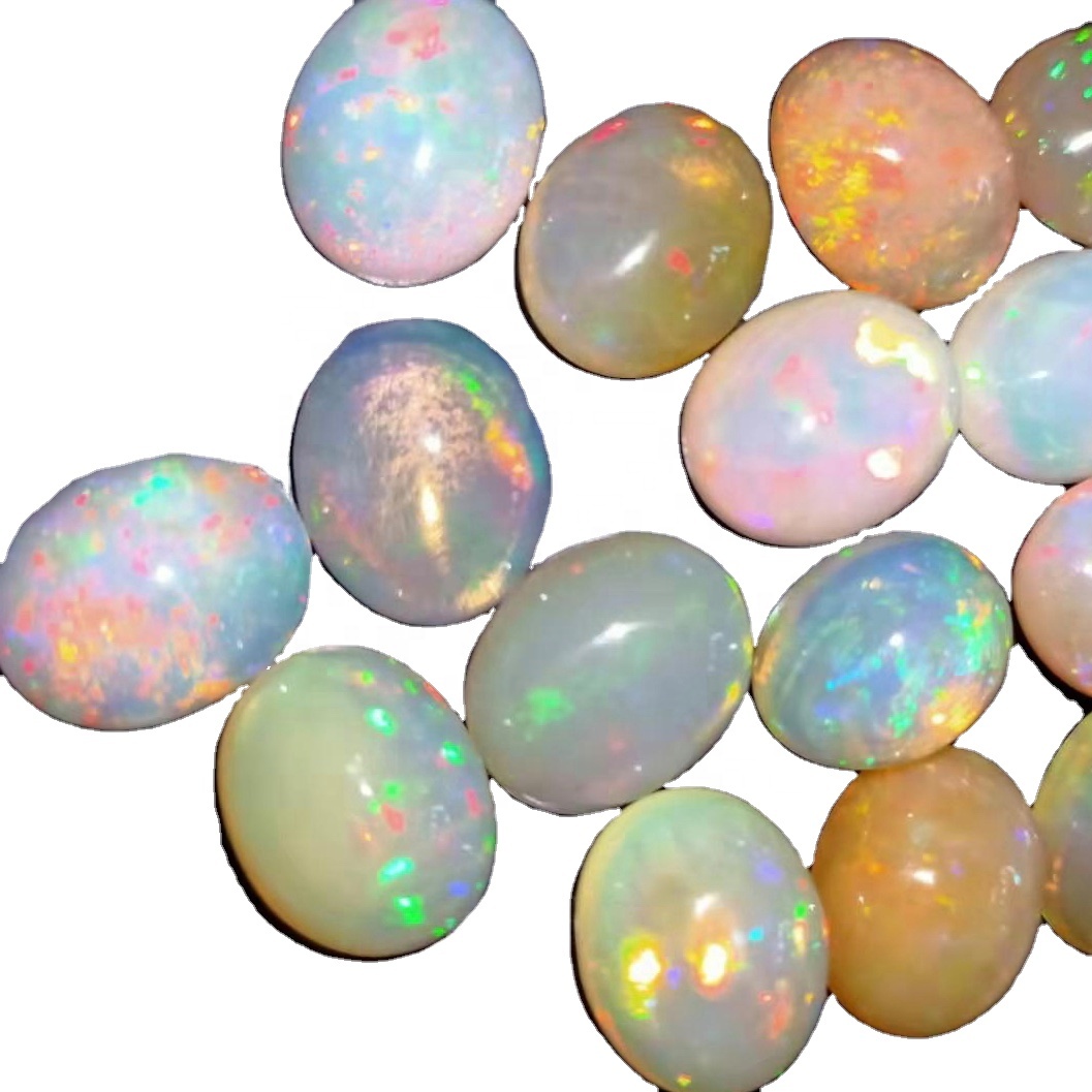 Opal Cabochon Oval White me Flash Etiopian Opal Bizhuteri 42