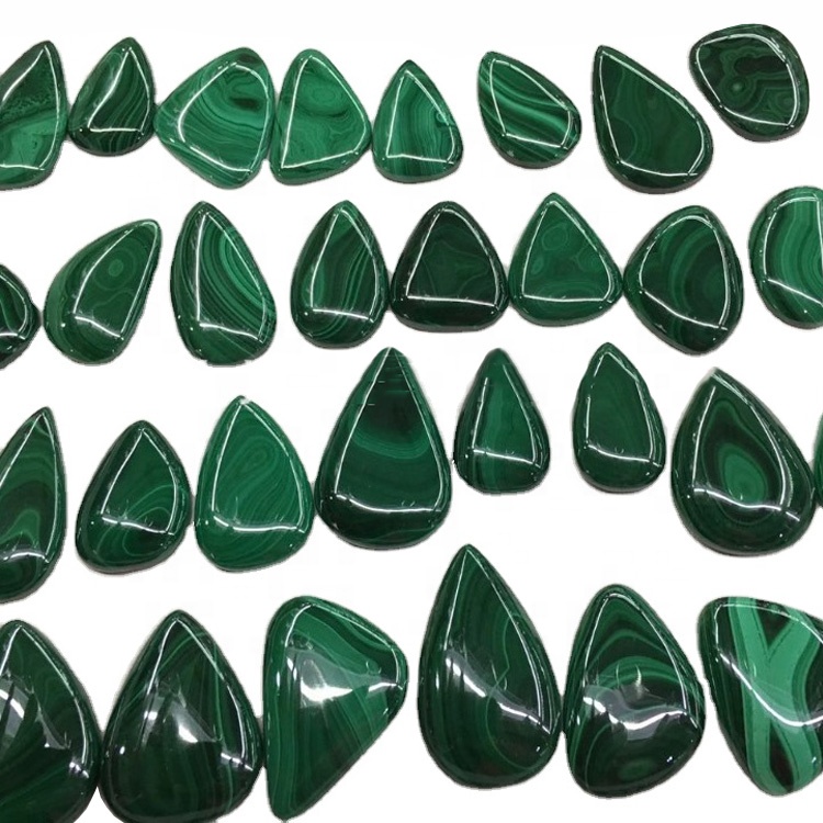 Sapalai natura Malacheite Pear Star Cabochon Green Malacheite Pear Browy Cabochen Cabousen Cabousen Cabous 43