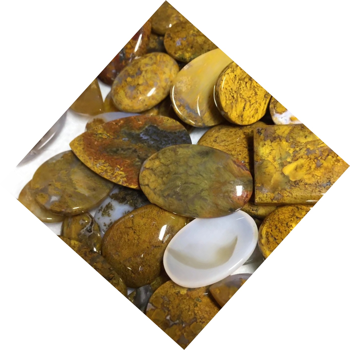 Gulur Moss Agate Cabochon Moss Agate Stone Natural Gemstone Cabochon Oval Agate 42