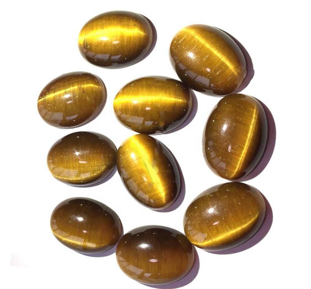 100% Tiger Kuning Perhichon Kualitas Mata Making Loose Stone Hand Gemststone Polandia Perhiasan 36