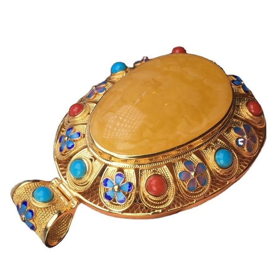 తాబేలు ఆకారం పసుపు ఎజెట్ pindent.viarious రత్నం సంశ్లేషణ pendant.wedding నగల బహుమతులు 15