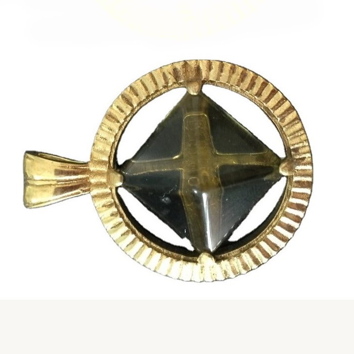 Smoky Topaz-pendant Inlay Glode as Sulveren metalen Hot-Sale 13