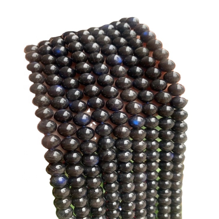 Naturlige labradorit runde ædelsten løst perler 16 tommer tråde 15