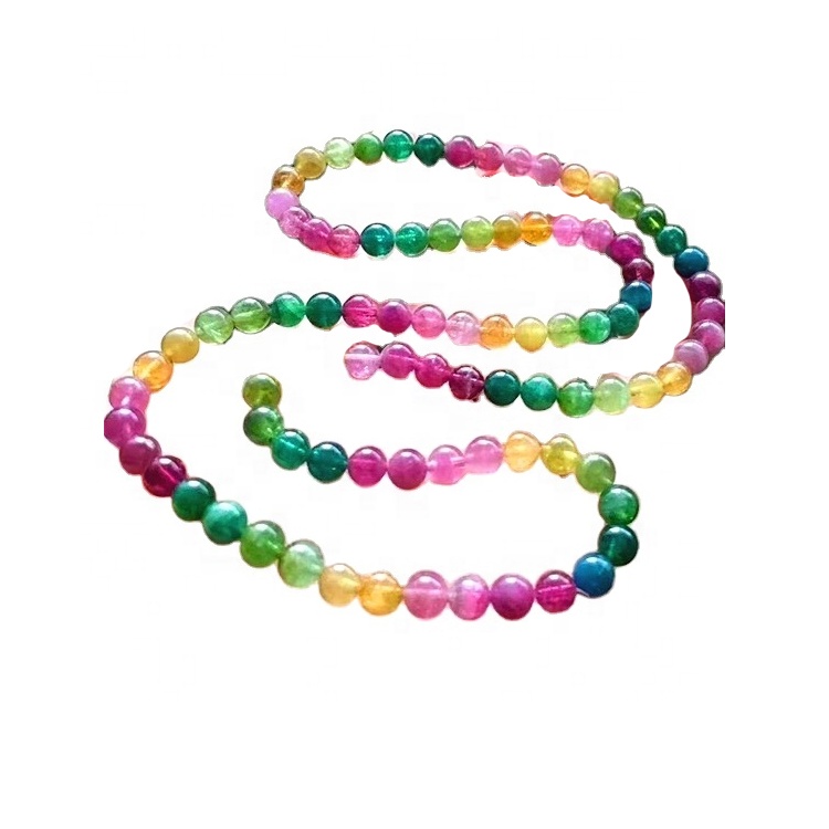 Tourmaline Beaded Bracelet Chakra Stainless Steel Charms FulCanic Stone Wristband Planet 13