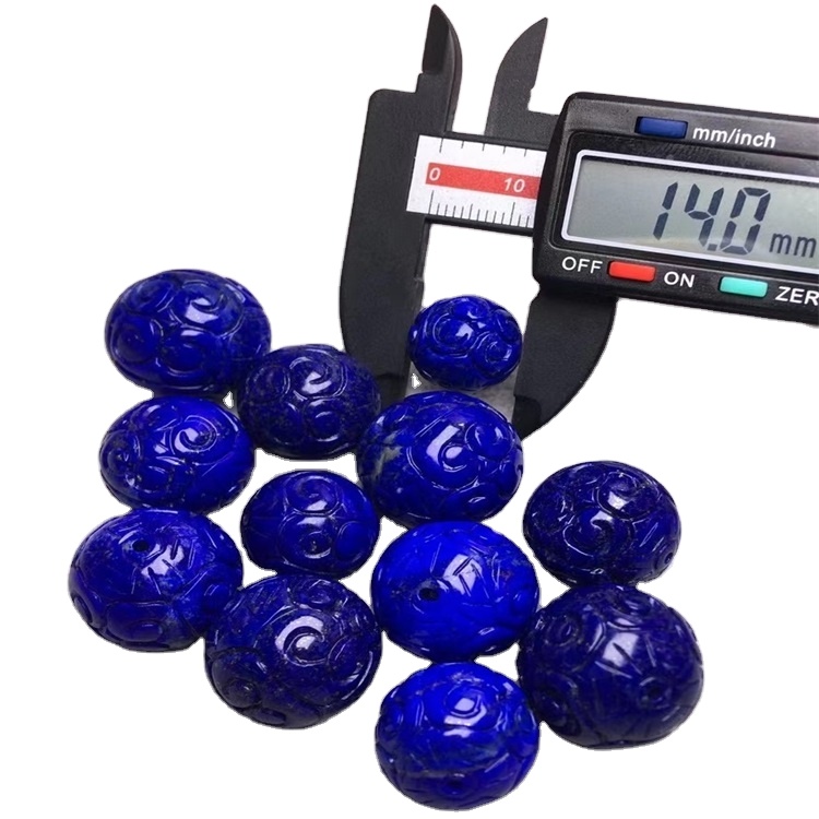 Perles de lapis de lapis de lapis profondes de lapis naturel Lazuli pierres précieuses de la lazuli rond ballon d'entretoise 27