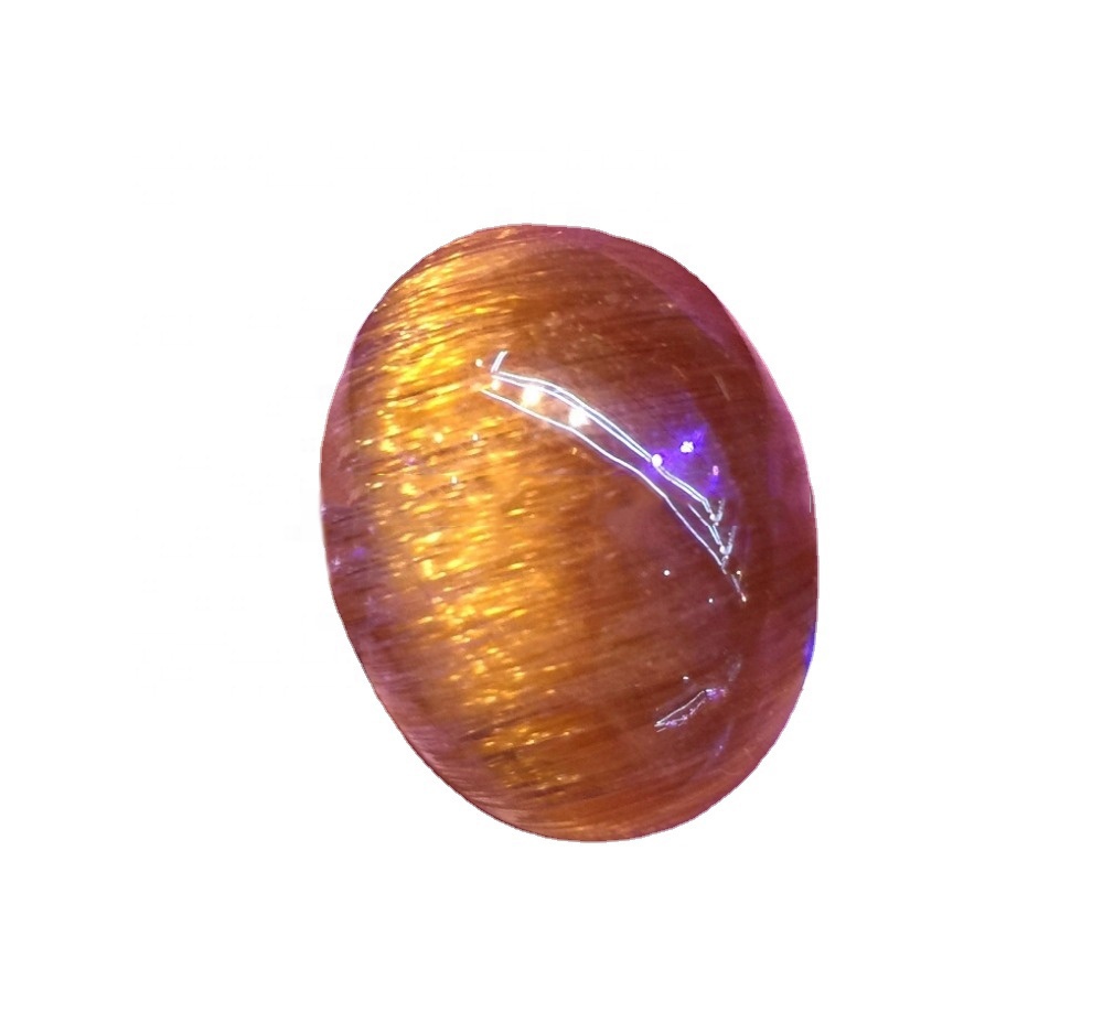 రాగి Rutile క్వార్ట్జ్ ఓవల్ ఆకారం కాబోచన్స్ రత్నం ప్రత్యేక నాణ్యత క్వార్ట్జ్ 38