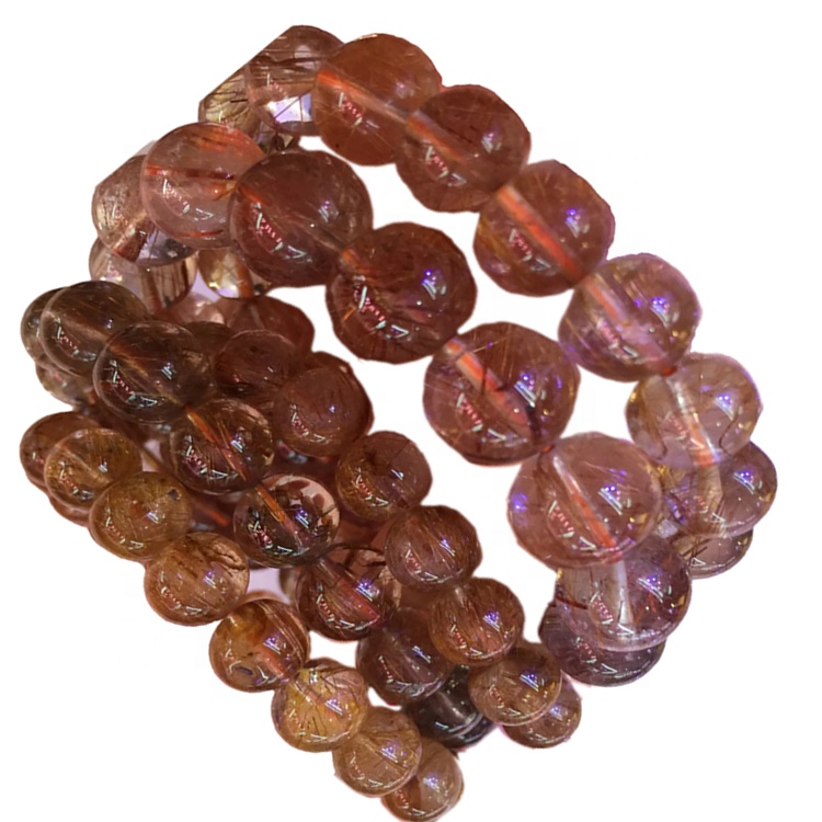 Cleanstiennen Rûn rûne kralen koper rutilearre kwarth Hot-Service bêste kwaliteit Natuerlike reade Agate Bead Braad Braad Bracele 13
