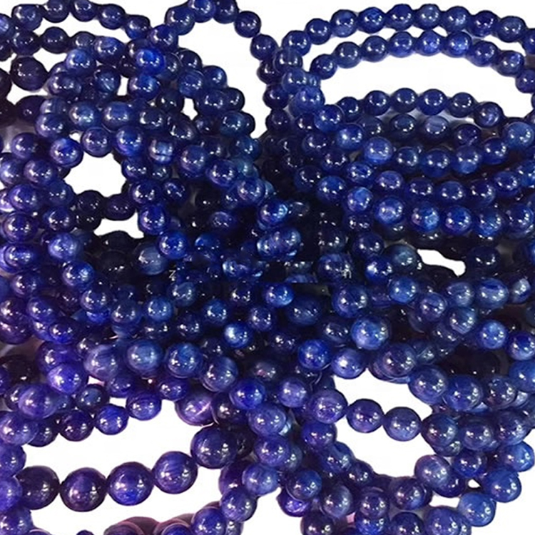 Natyrore Kyanite Crystal rrumbullakët rrumbullakët byzylyk porcelani 15