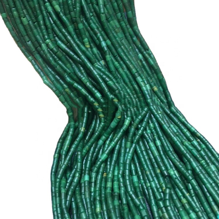 2mm Natural Afghani Malachite Heishi Beads Hacer al por mayor 15